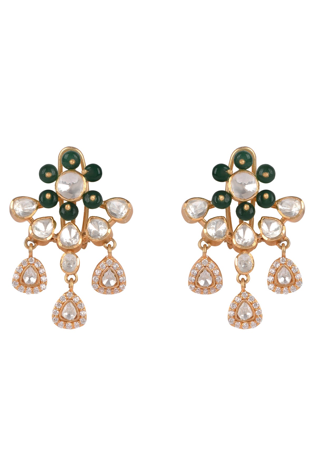 Polki Green Necklace Set