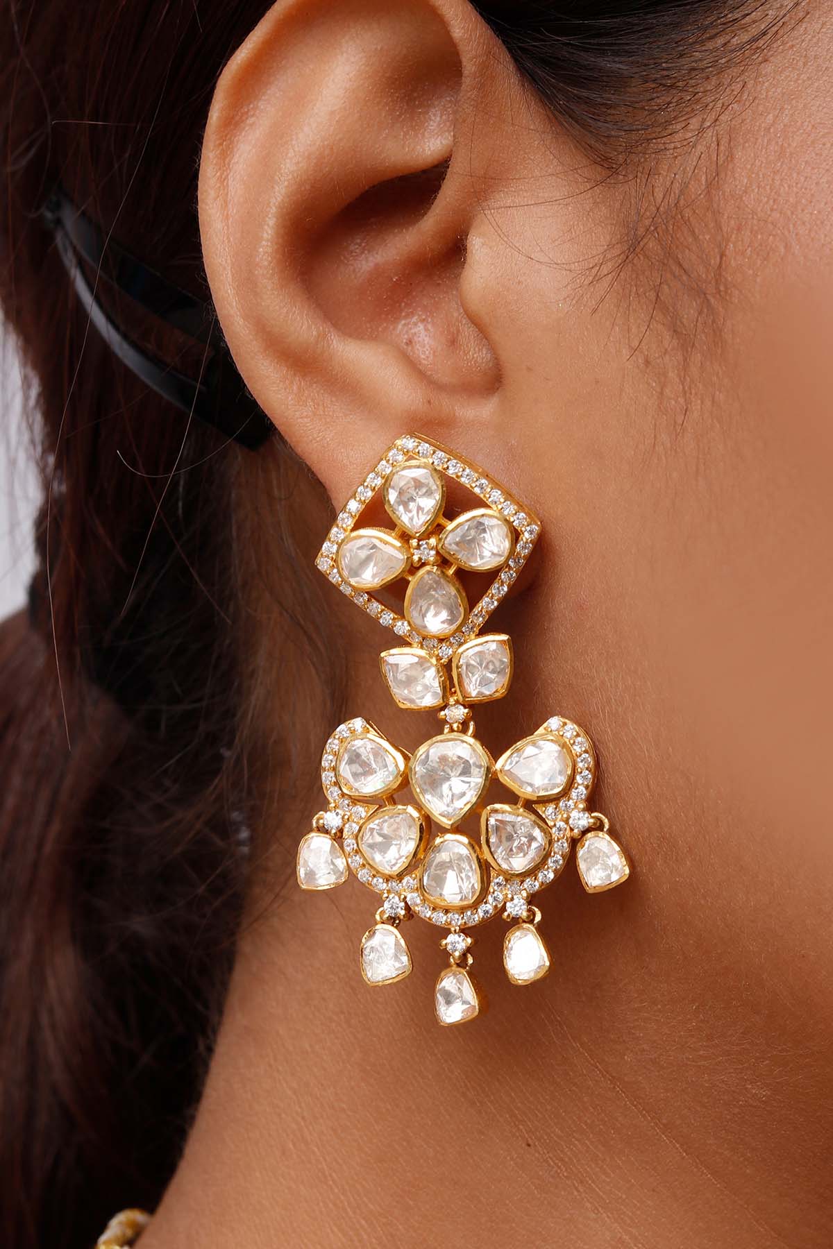 Polki Necklace & Earrings Set