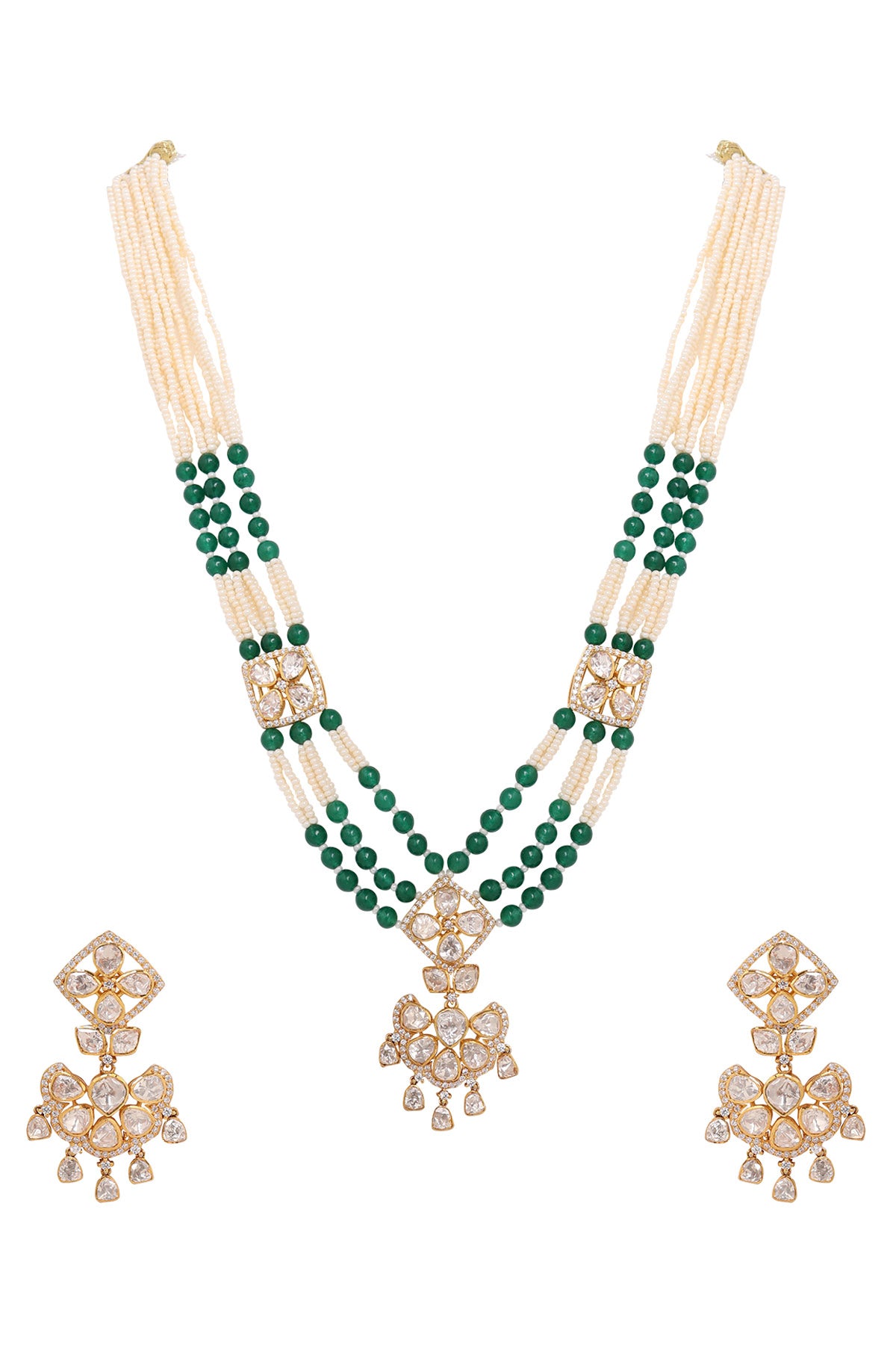 Polki Necklace & Earrings Set
