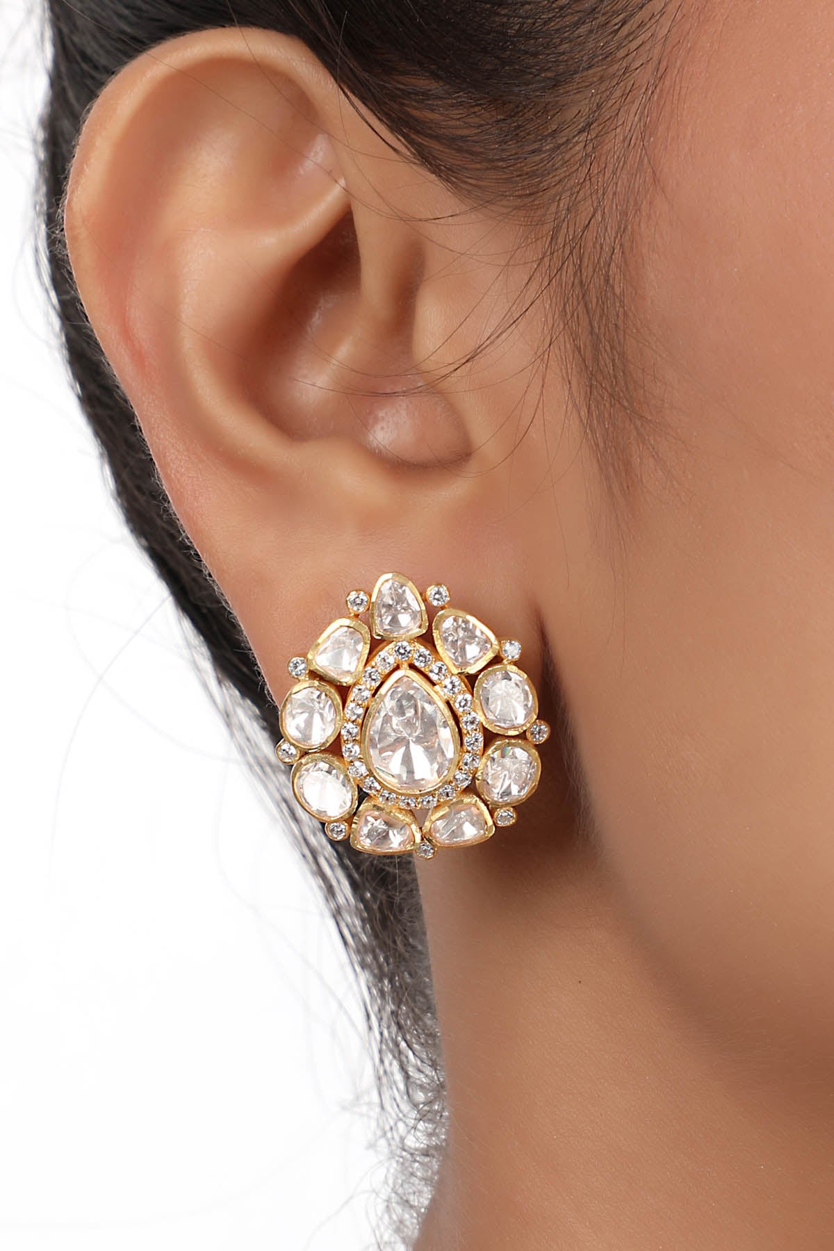 Polki Pearl Necklace Set