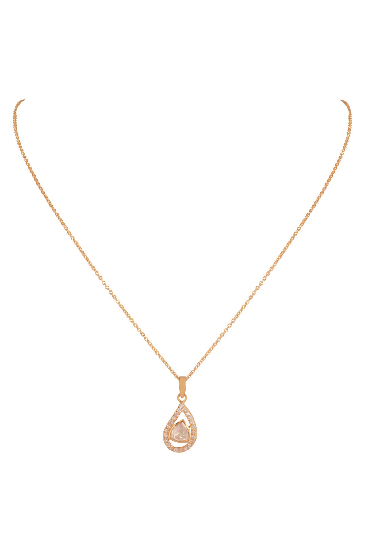 Polki Raindrop Necklace