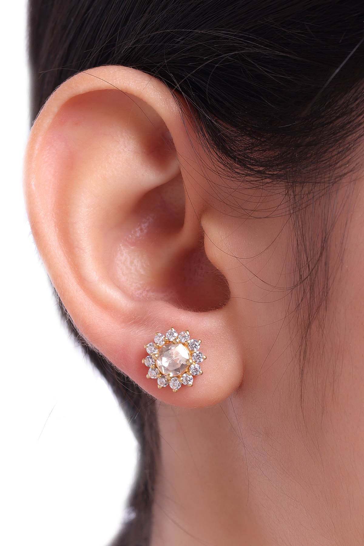 Polki floral Pendant Set