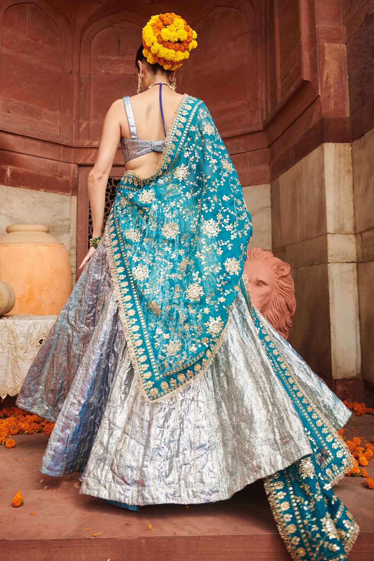 Powder Blue Lampi Lehenga Set