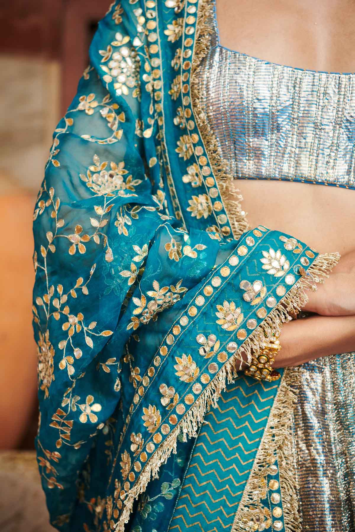 Powder Blue Lampi Lehenga Set