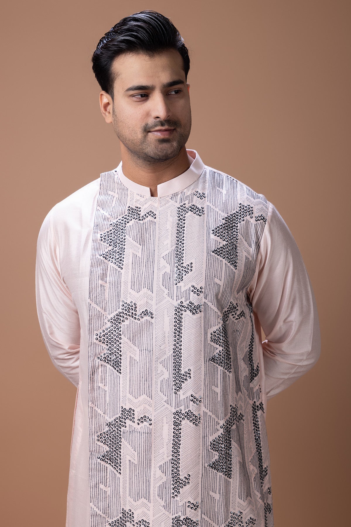 Powder Pink Thread Kurta Set