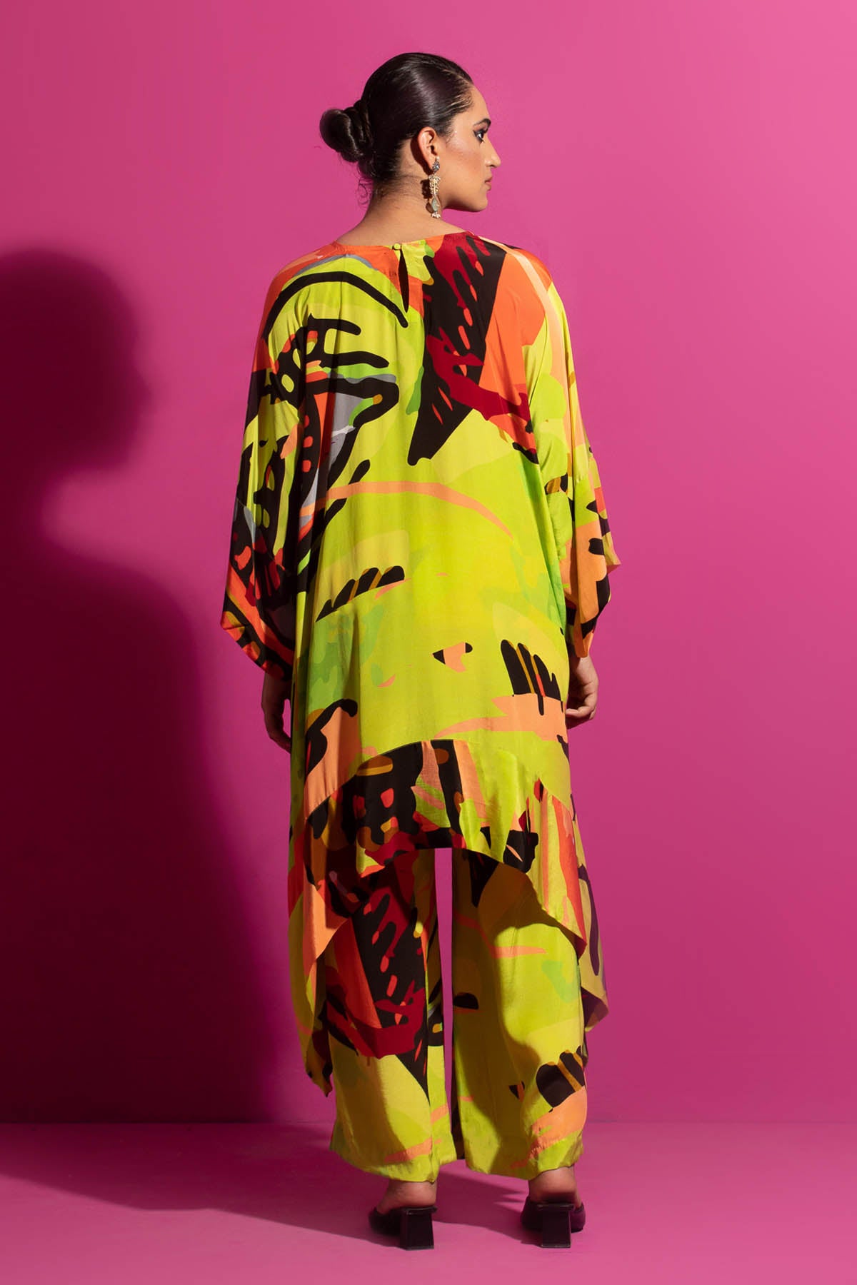 Printed Asymmetrical Kurta Set