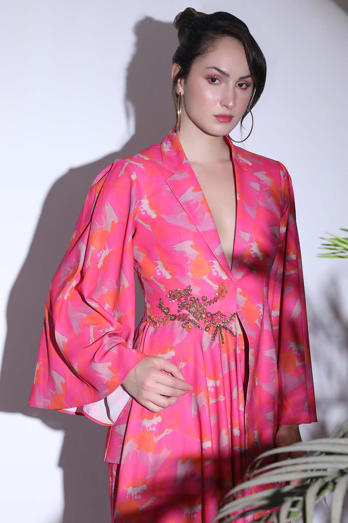 Printed Blazer & Palazzo Set