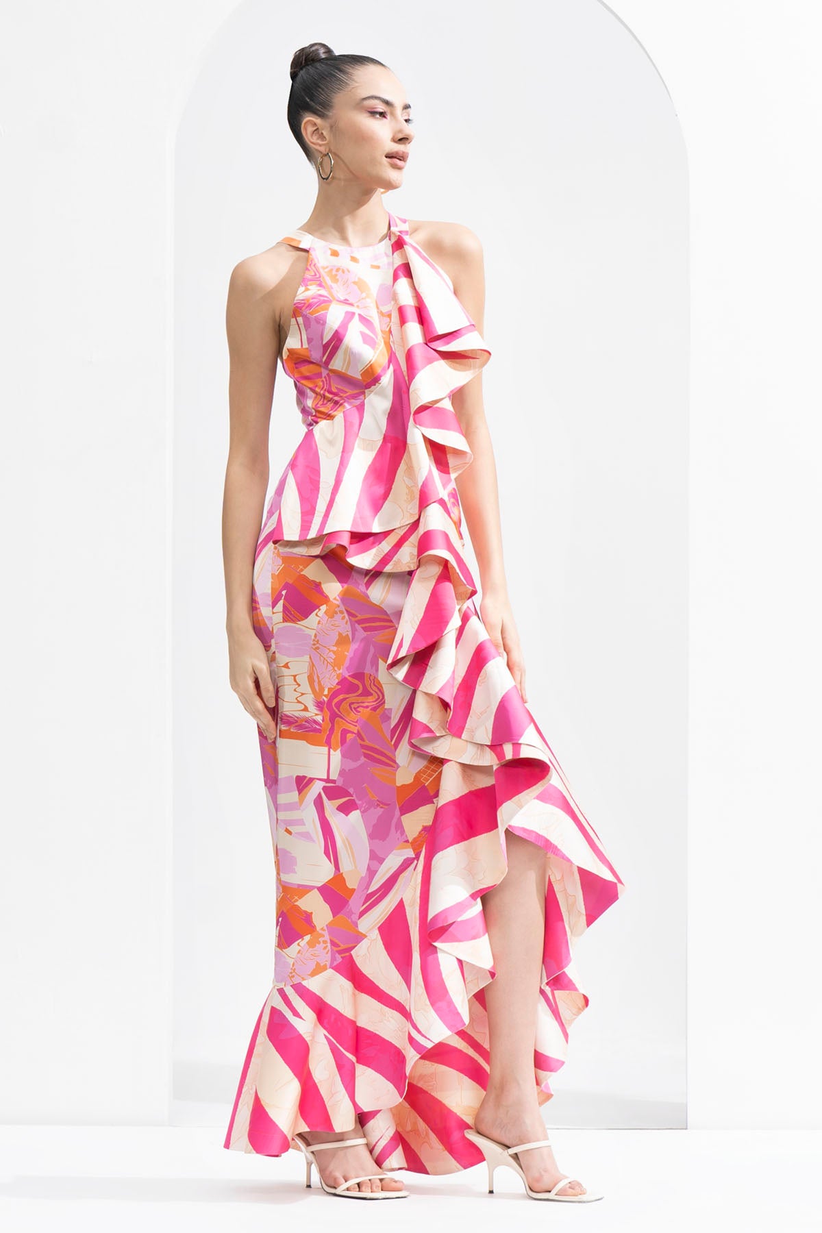 Printed Bodycon Maxi Dress