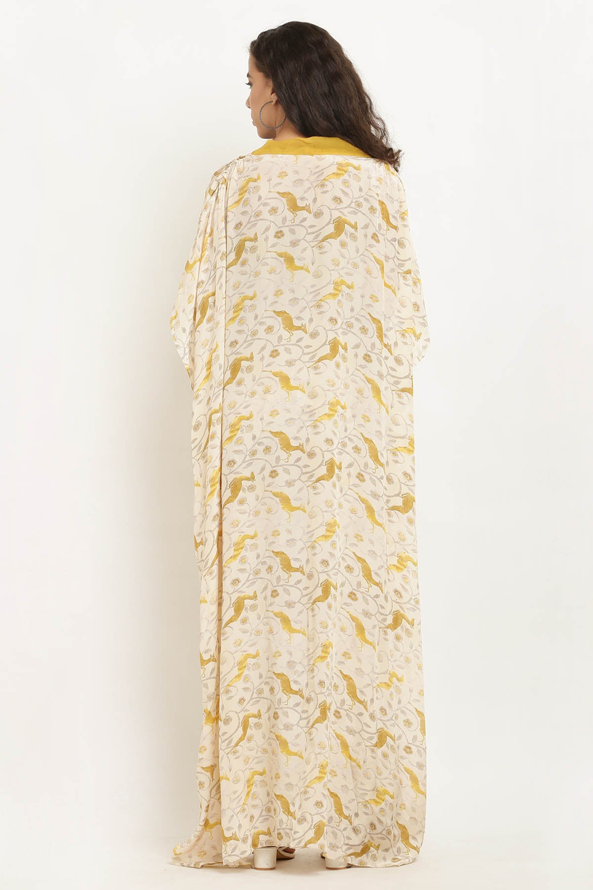 Printed Crepe Cape & Pants Set