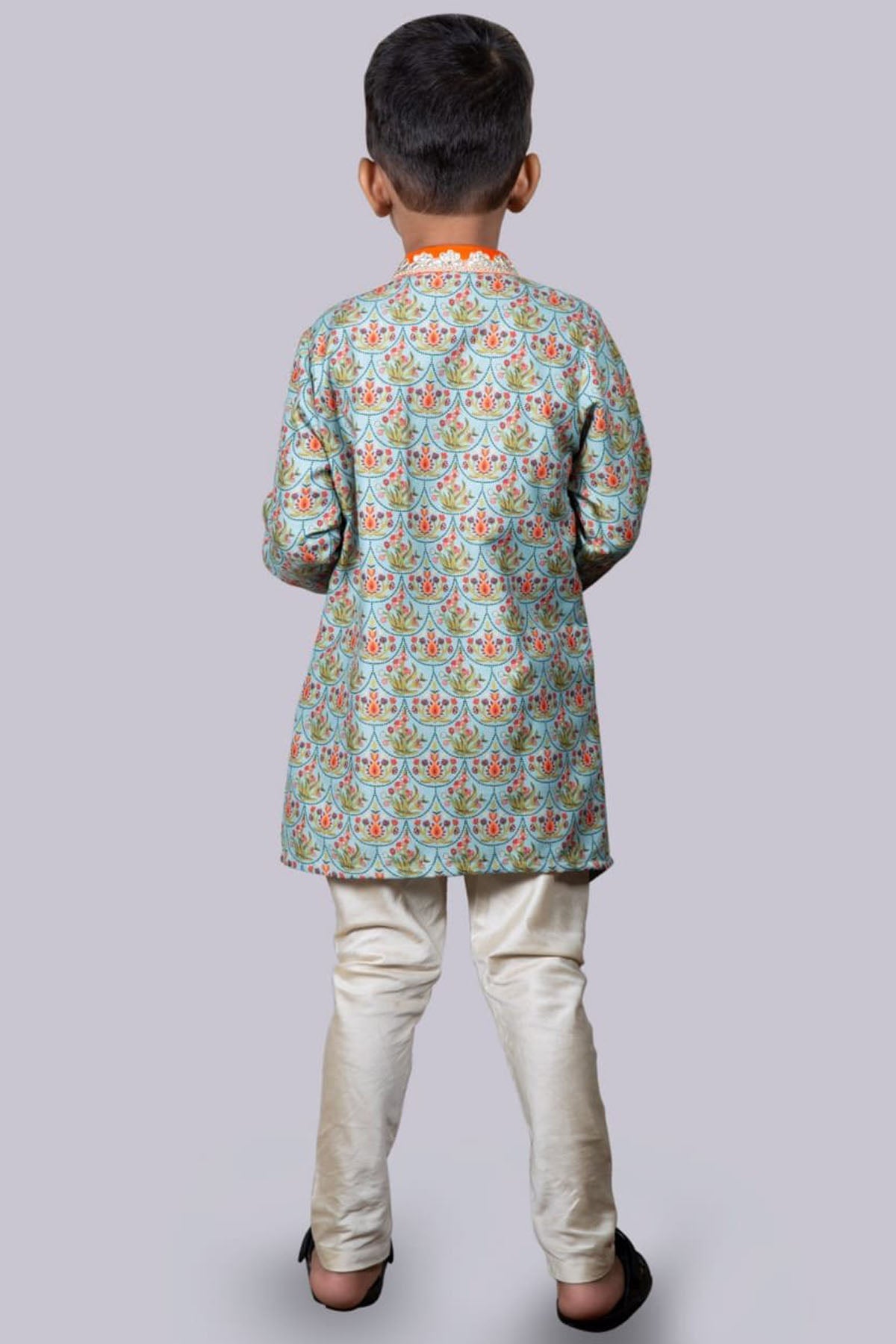 Printed Drape Kurta Set