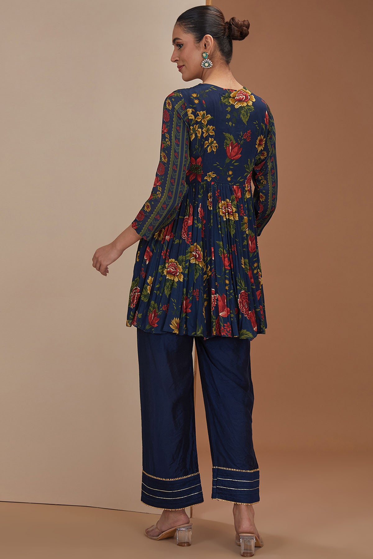 Printed Gota Short Kurta Set