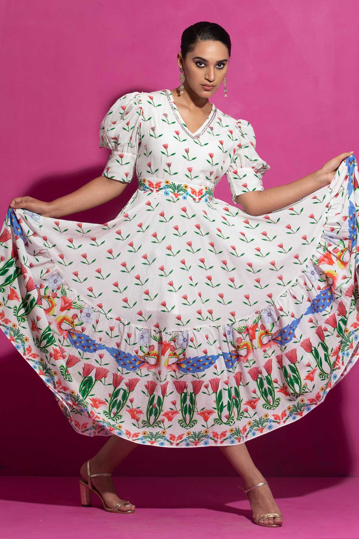 Printed Mulmul Dress