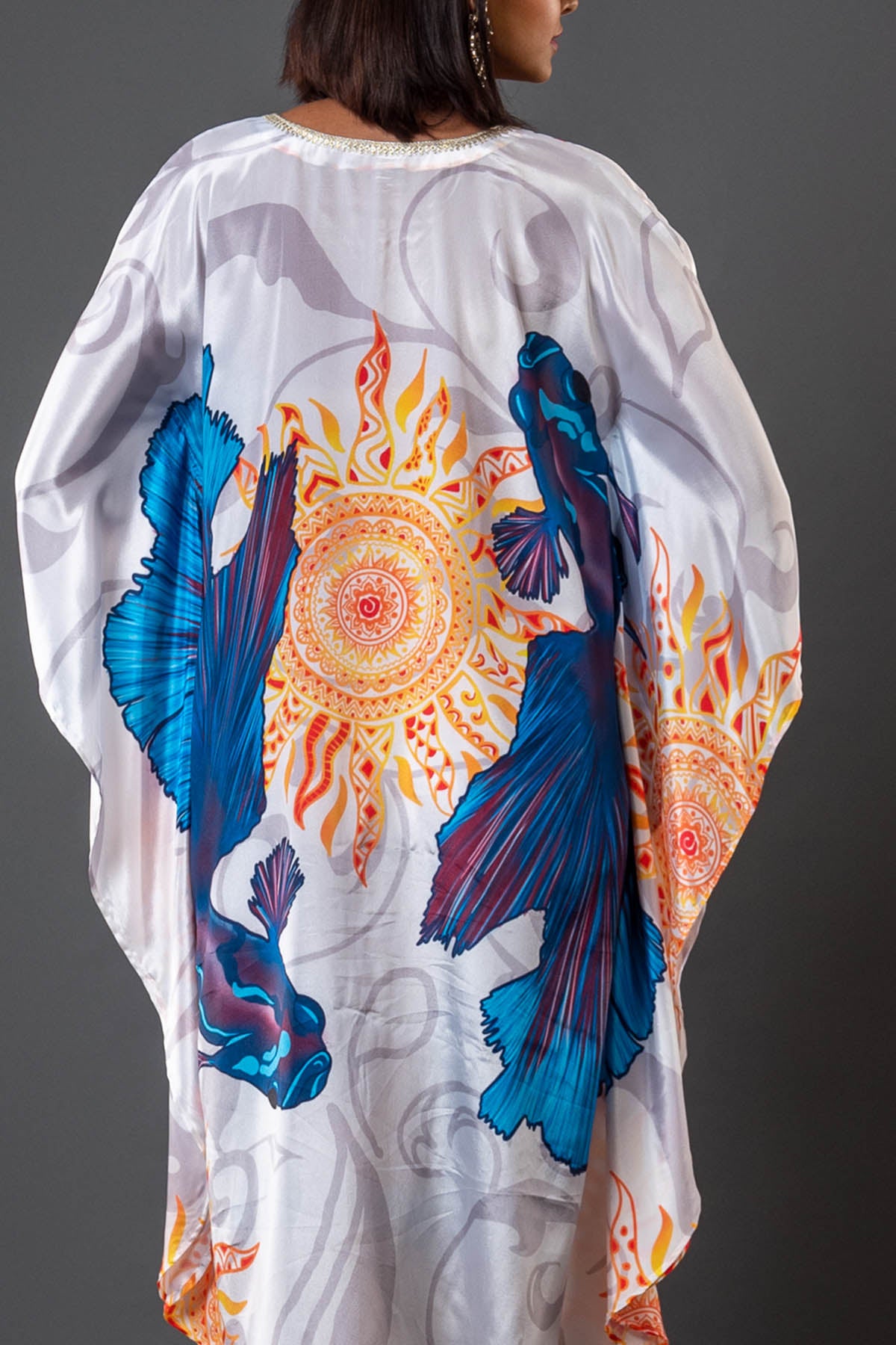 Printed Oversized Kaftan Dress