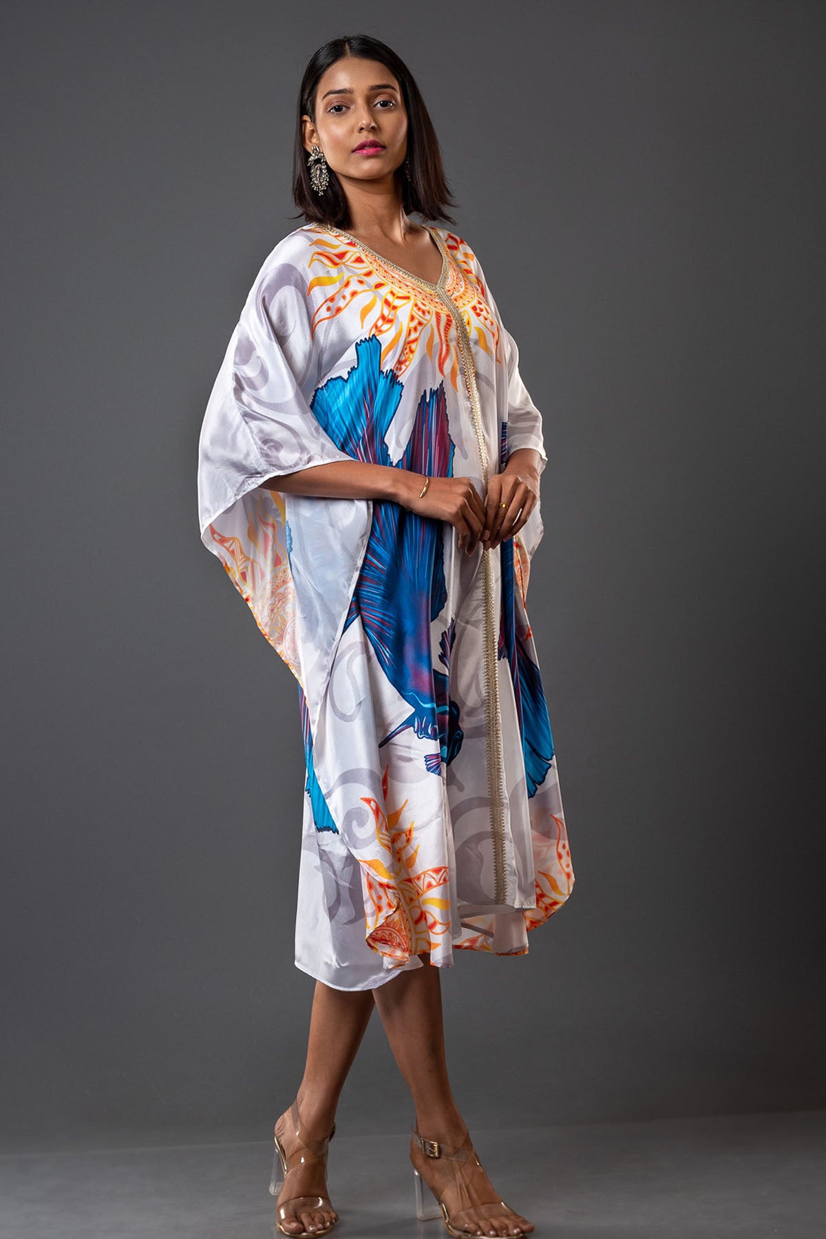 Printed Oversized Kaftan Dress