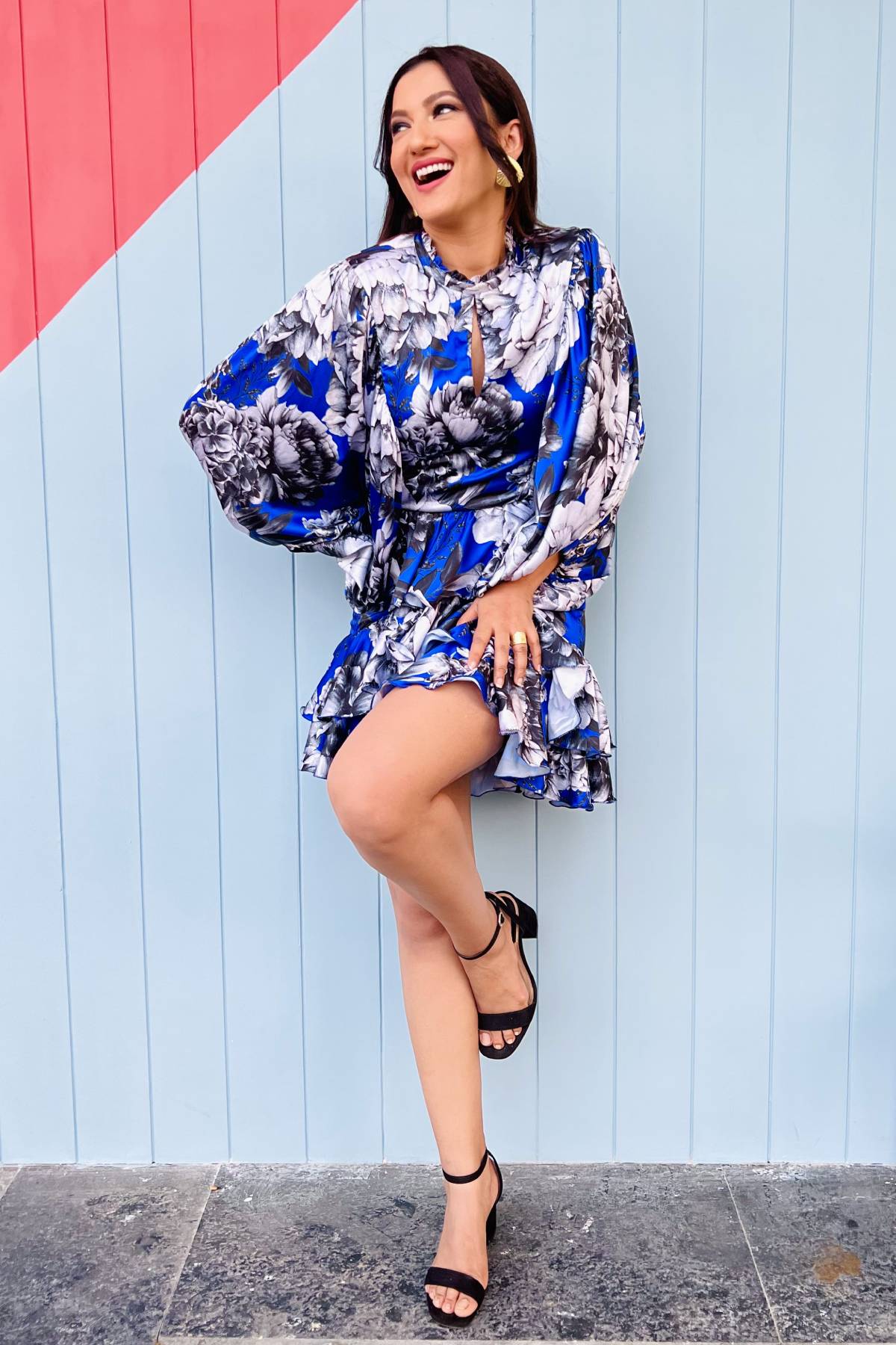 Printed Short Layered Dress