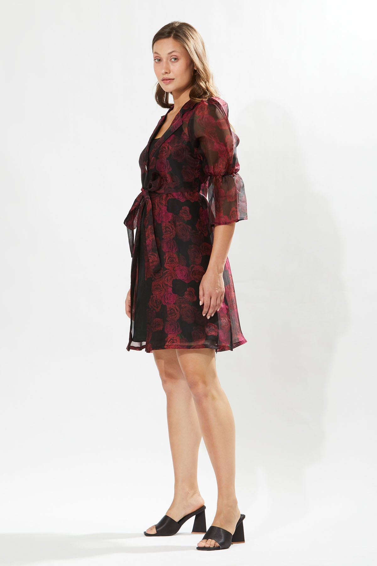 Printed Silk Organza Coat