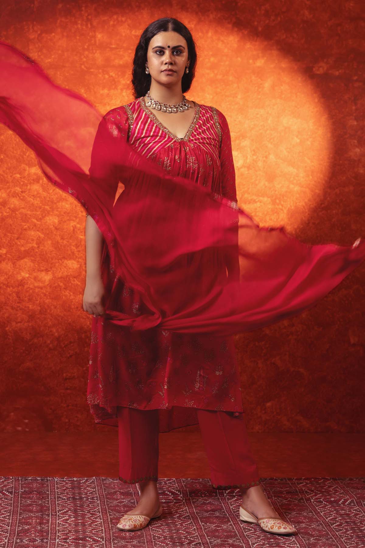 Viva Magenta Cotton Kurta Set