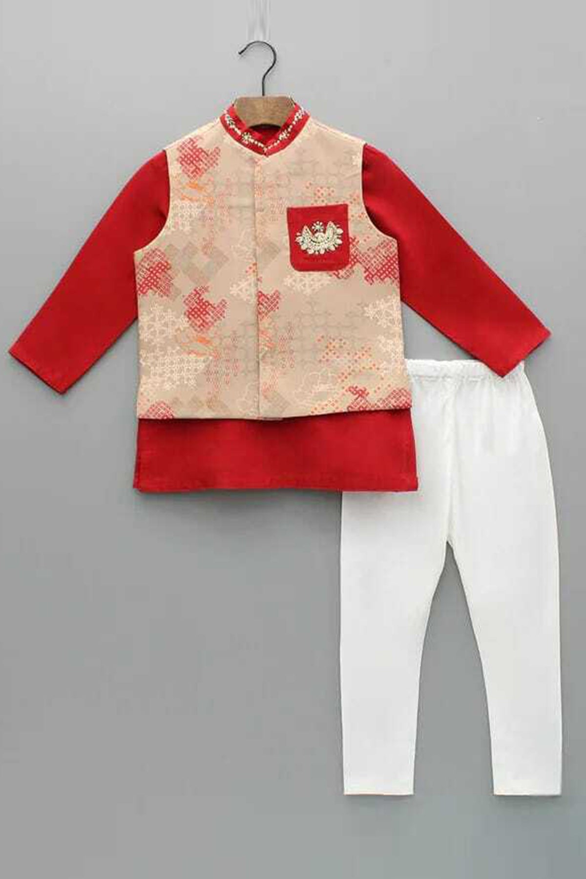 Buy Printed Multicolor Bundi Set for Kids by Little Brats Designer online available at scrollnshops