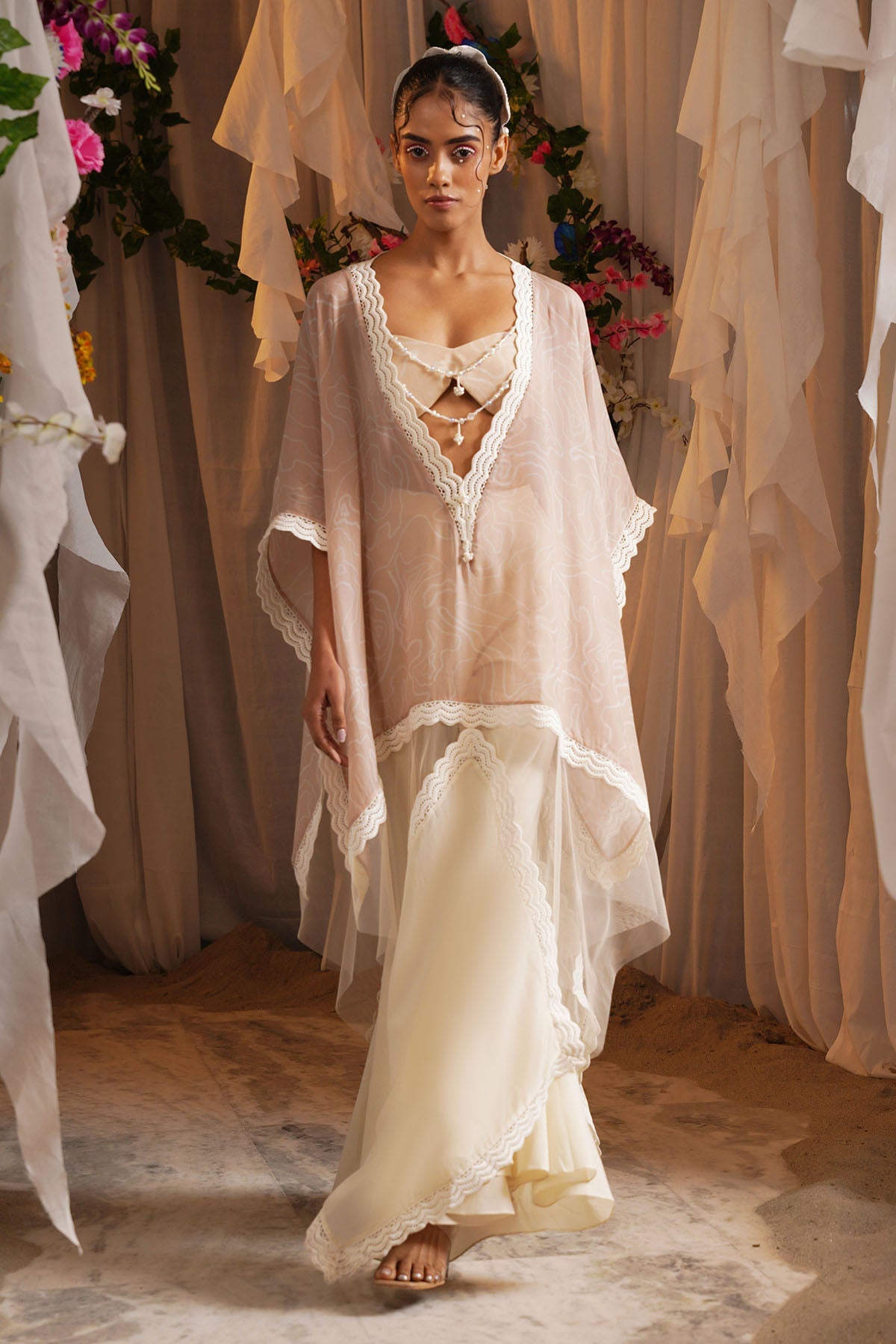 Buy Printed Multicolor Kaftan Set by Shwetanga for women online at ScrollnShops