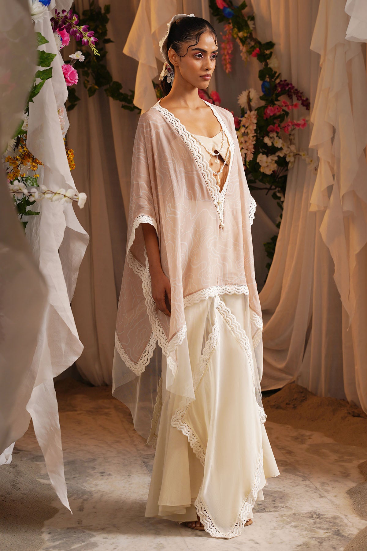 Printed Multicolor Kaftan Set