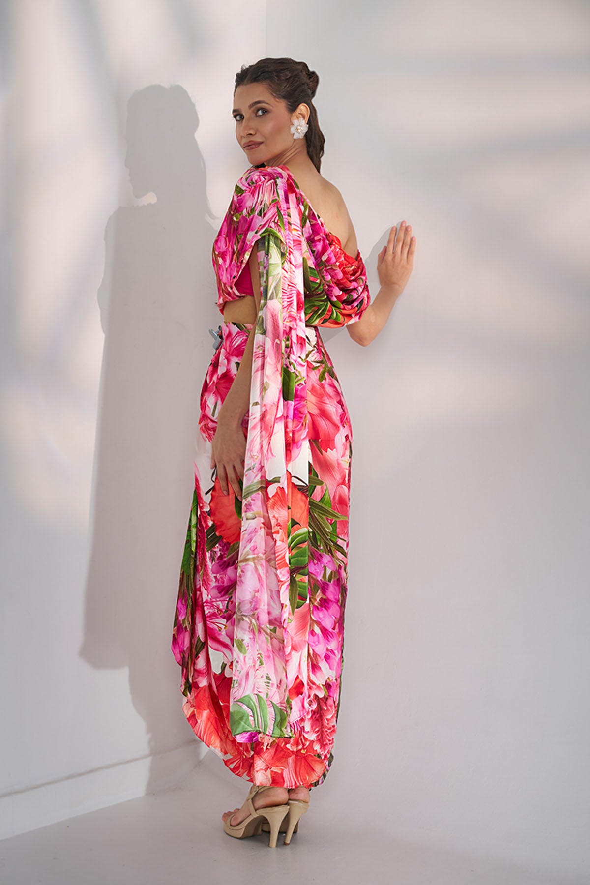 Floral Pink Indo-Western Set