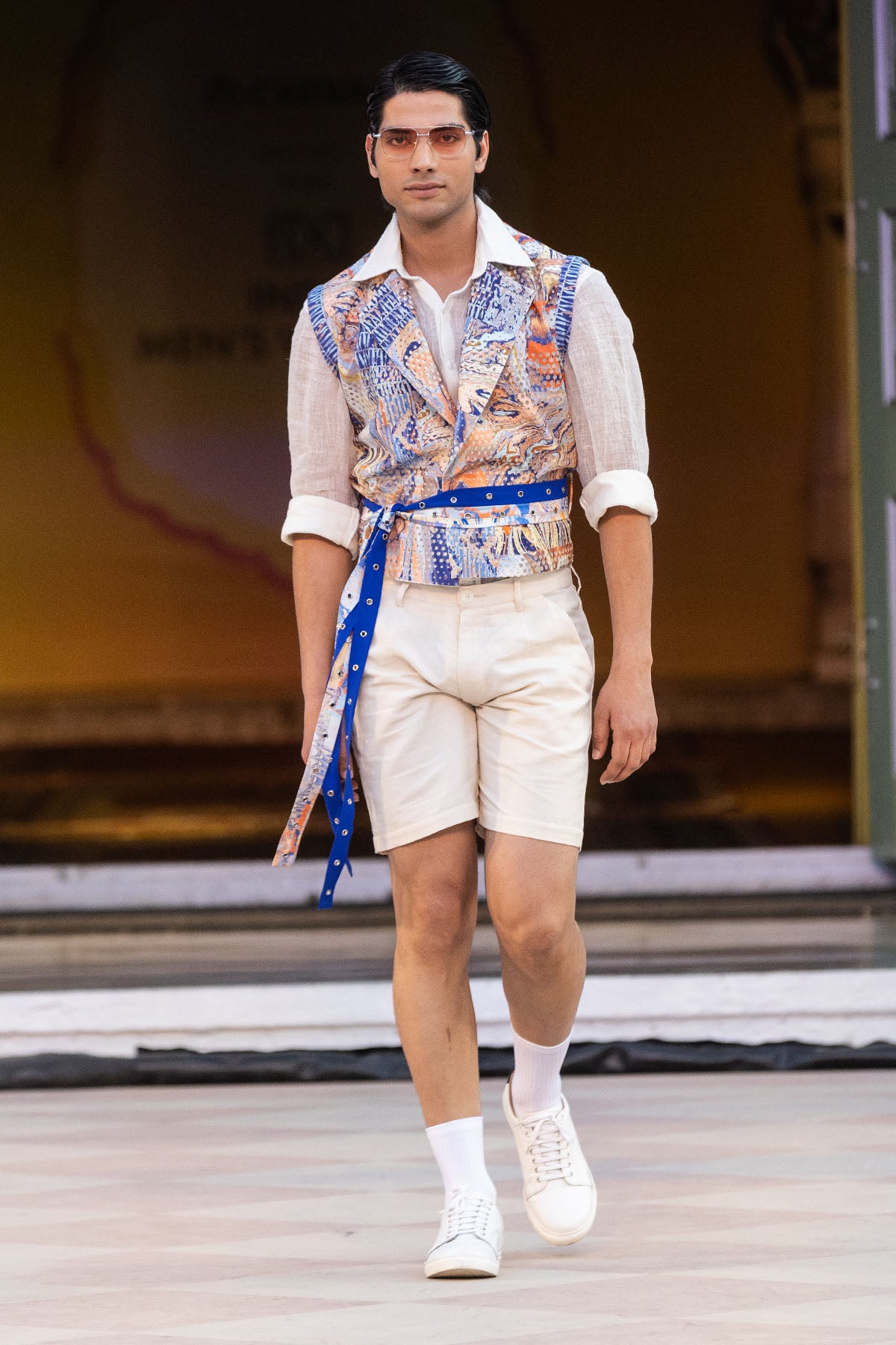 Printed Short Laser Cut Jacket