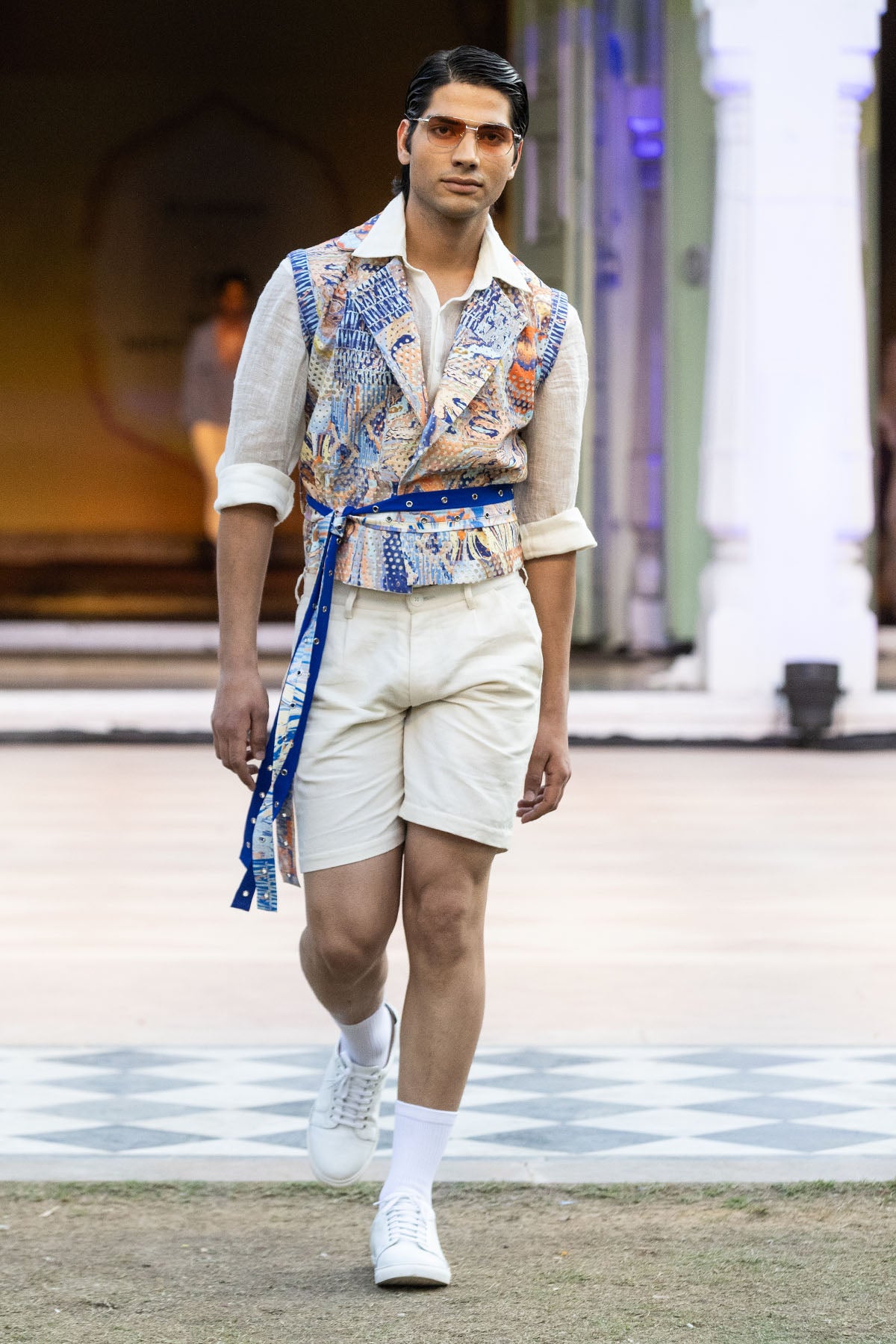 Printed Short Laser Cut Jacket