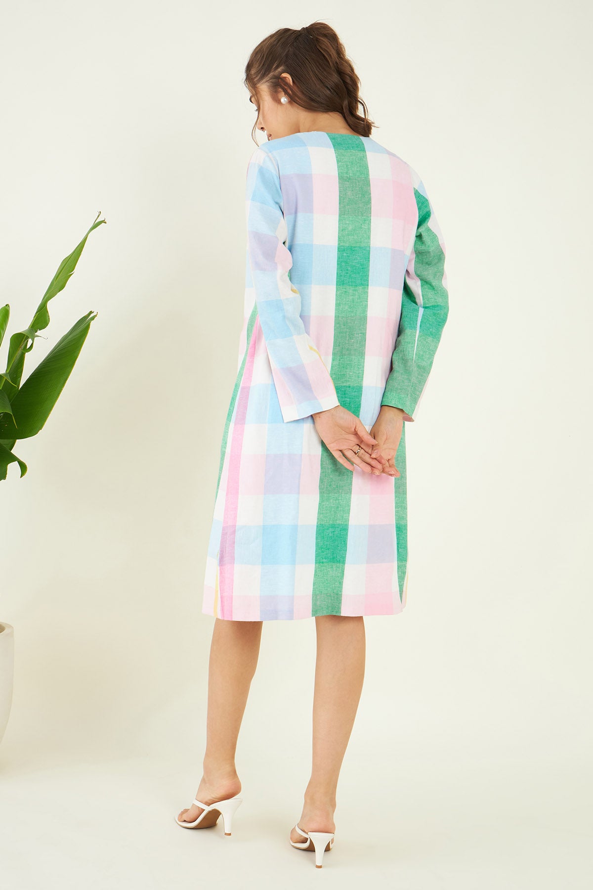 Pure Linen Dress & Long Jacket