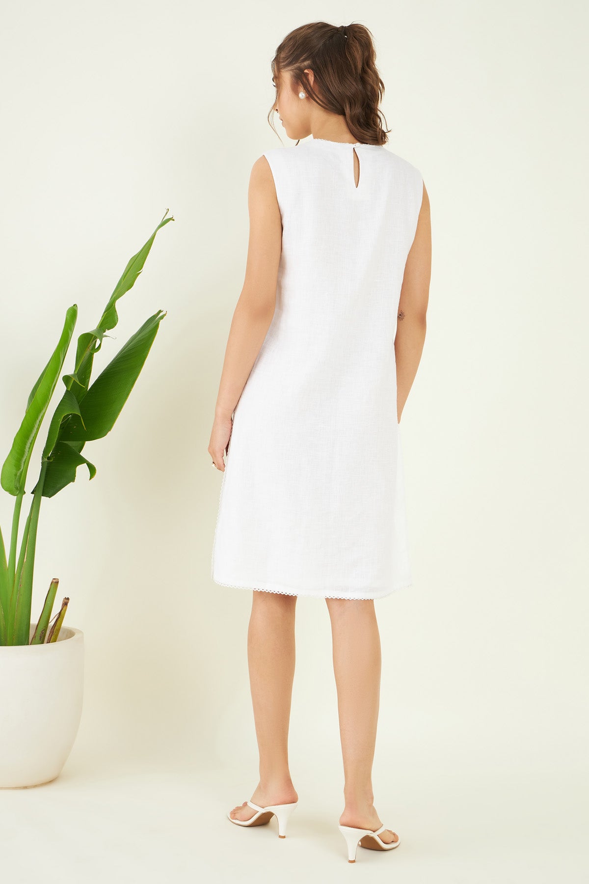 Pure Linen Dress & Long Jacket