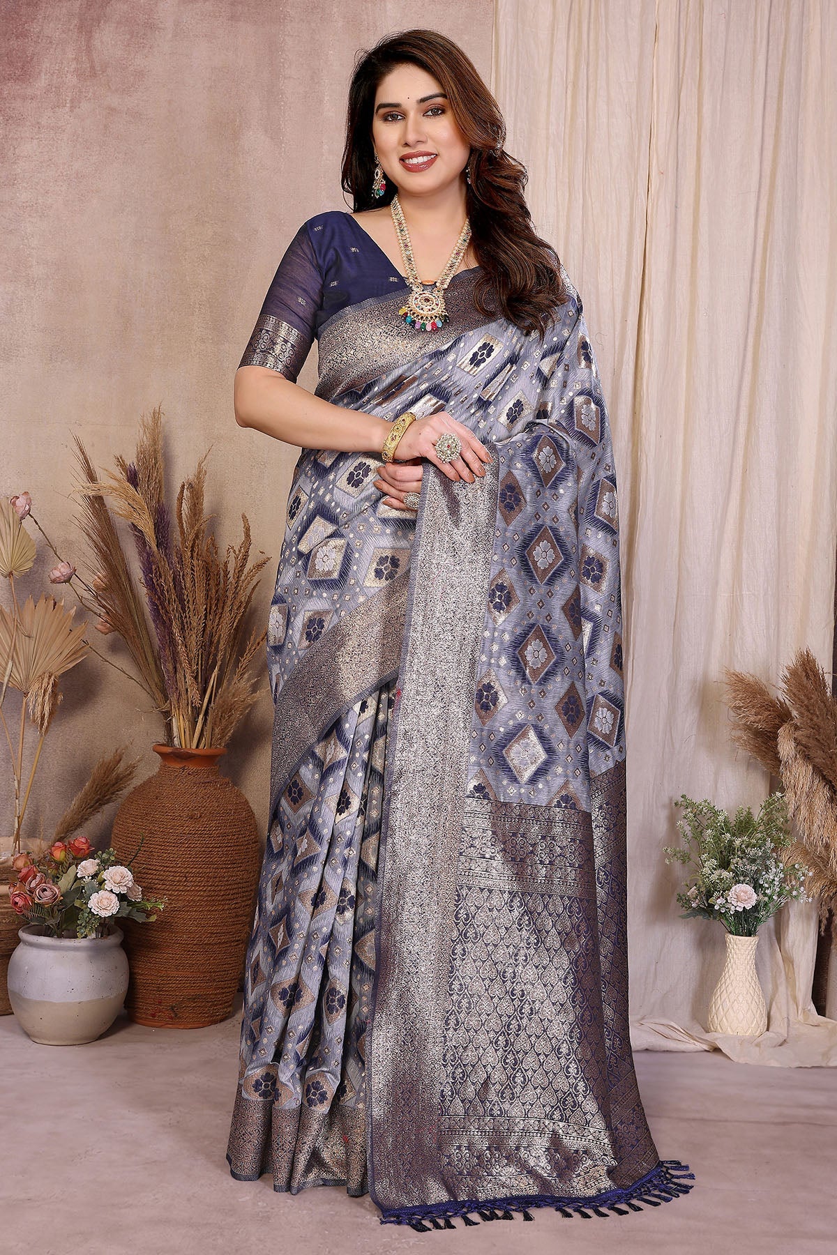 Buy Pure Cotton Blue Weaving Saree for women by Aastha Fashion online available at scrollnshops