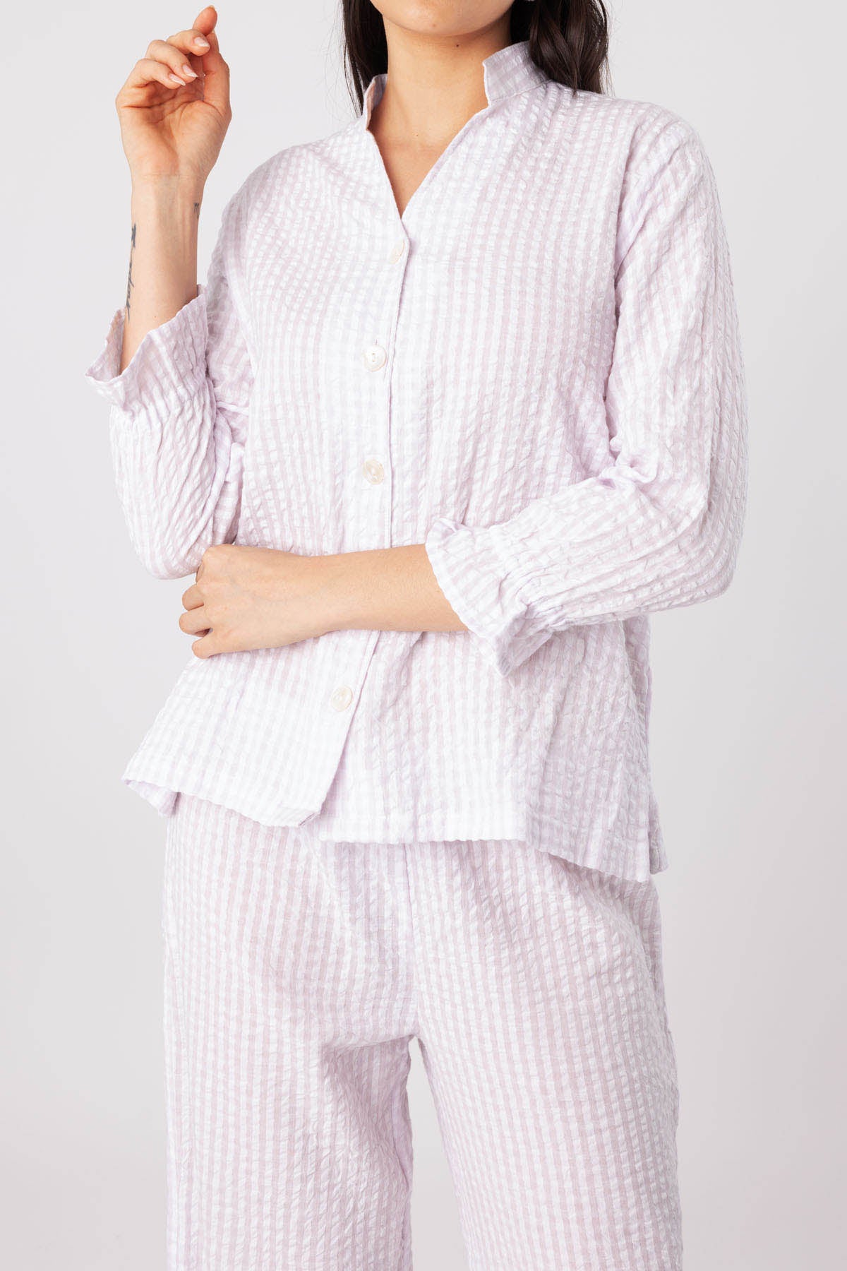 Purple Cotton Blend Sleepwear Set