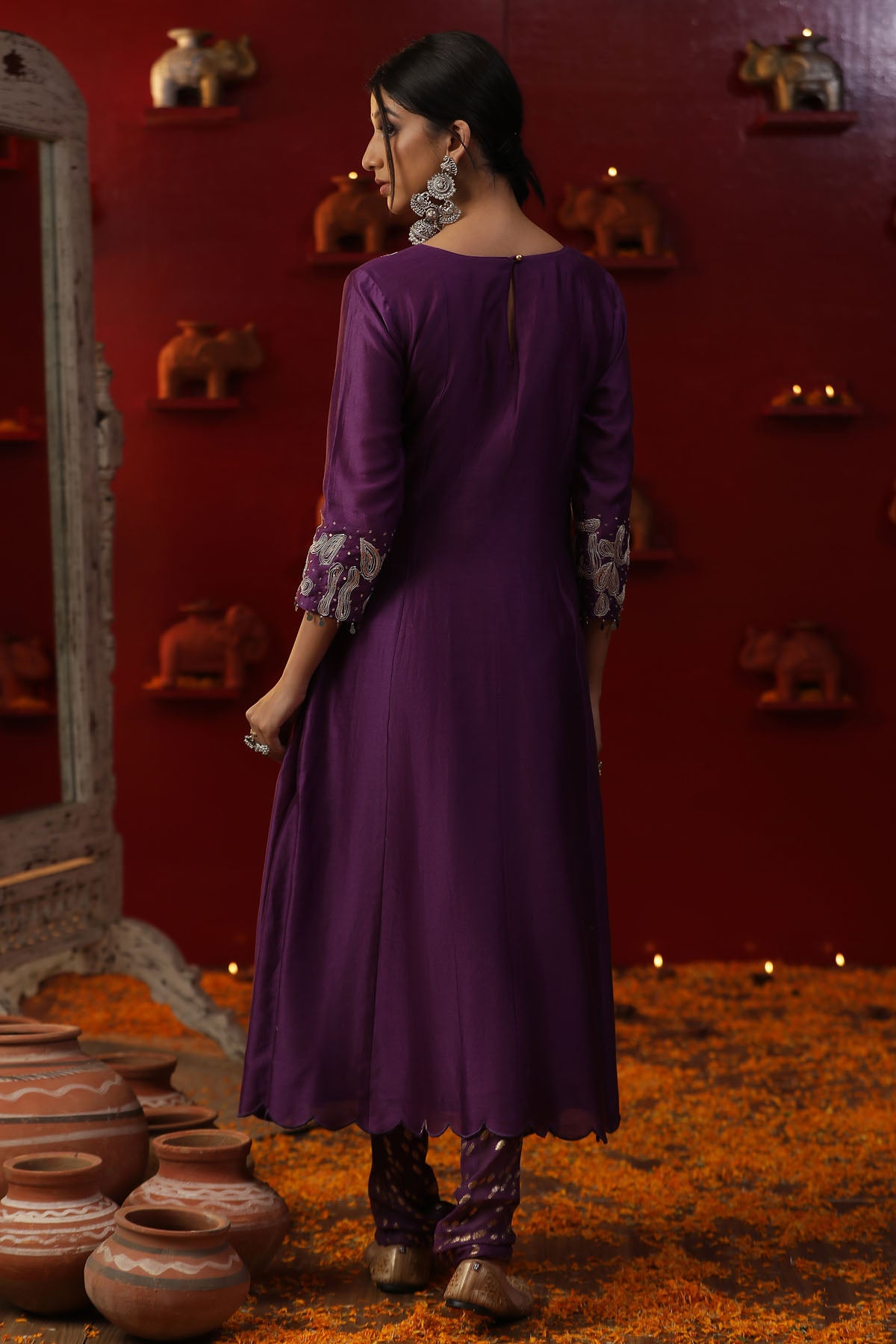 Floral Hand Painted Kurta Set