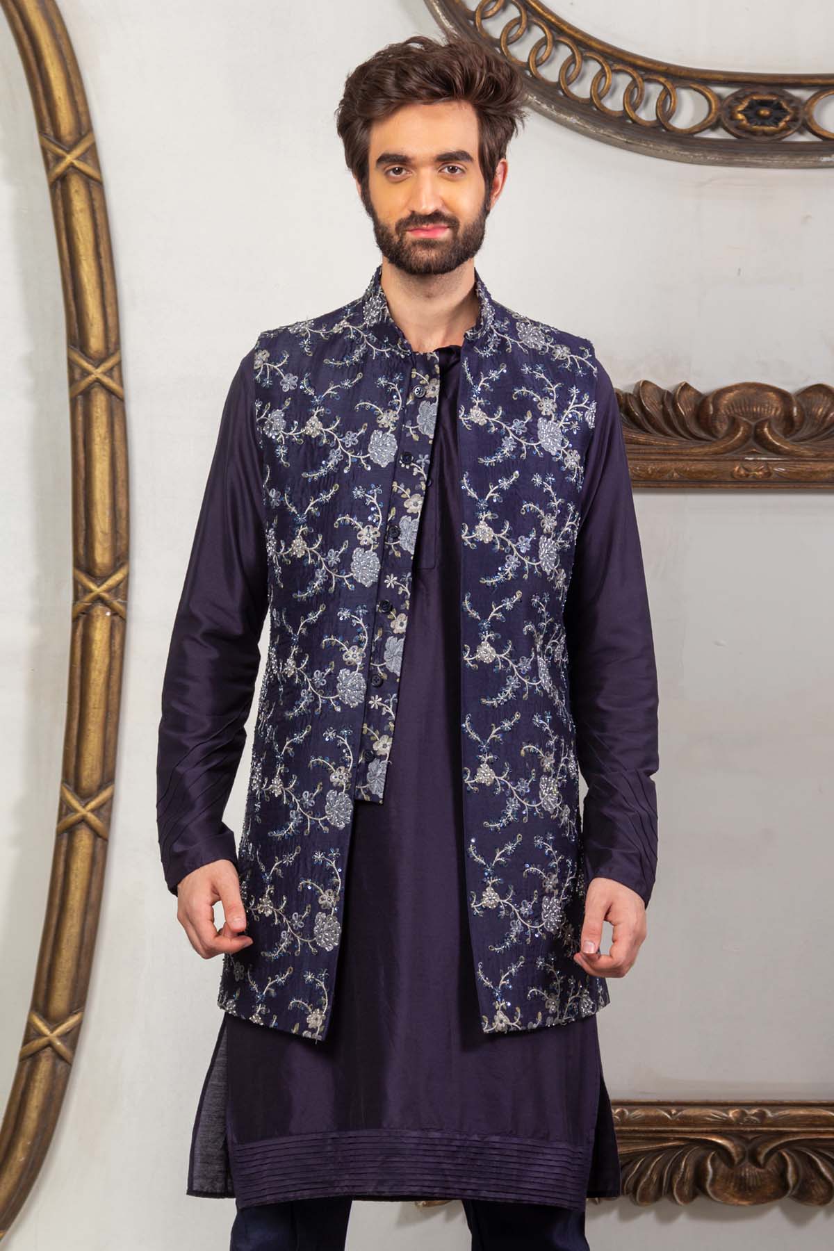 Purple Long Bundi Set