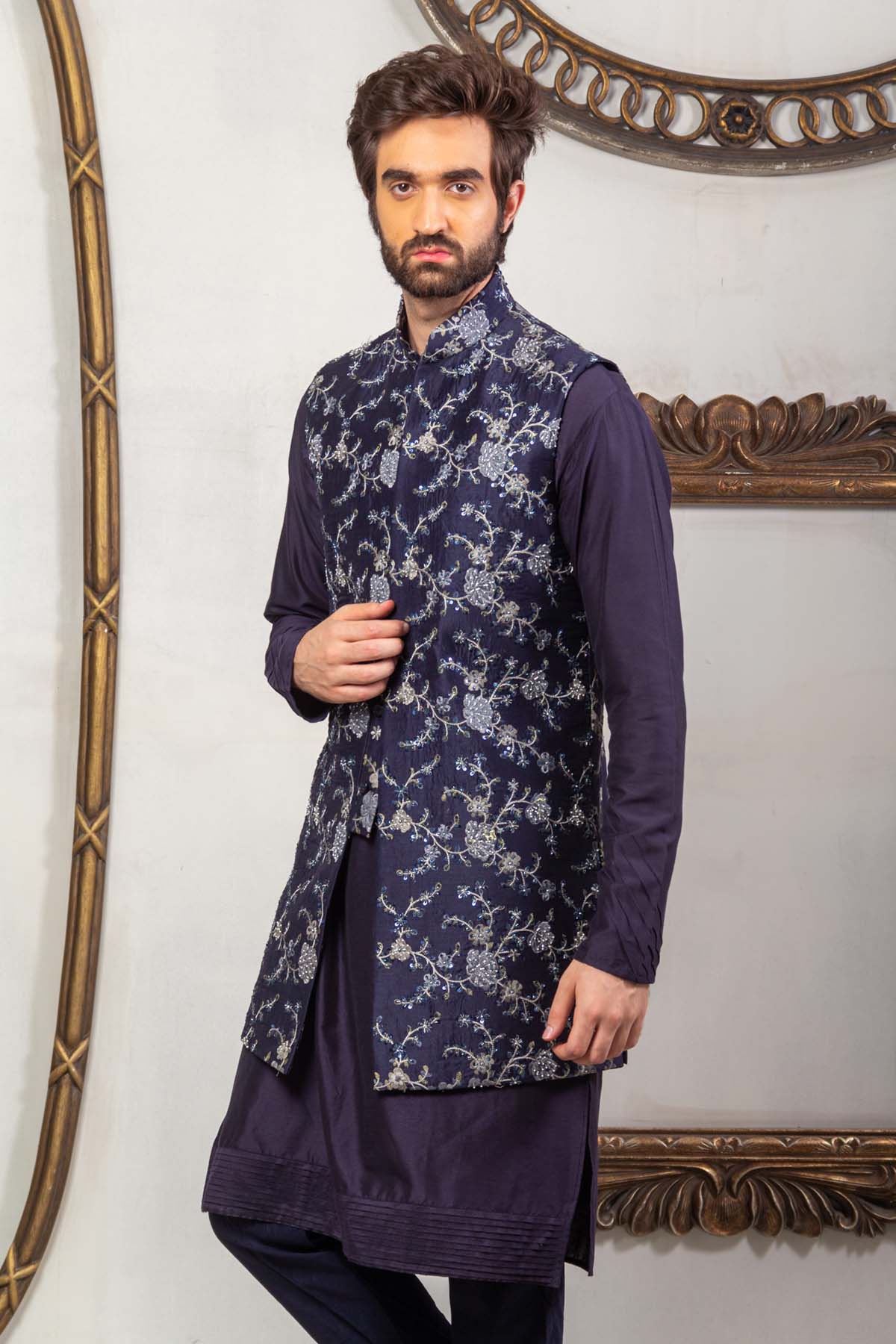 Purple Long Bundi Set