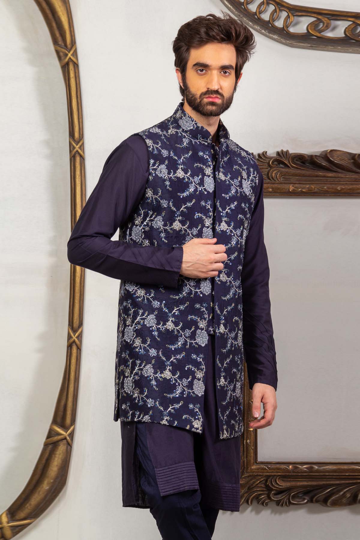 Purple Long Bundi Set