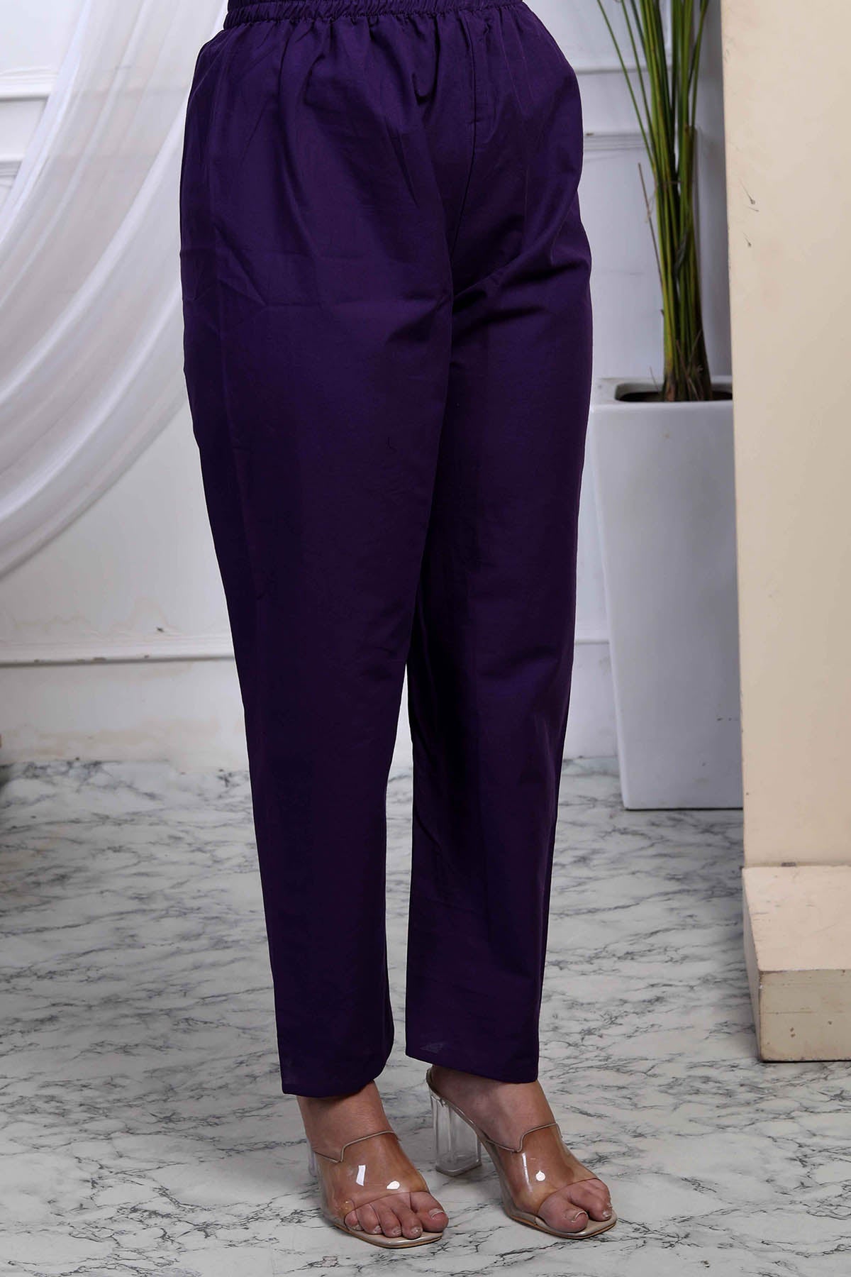 Purple A-Line Kurta & Palazzo