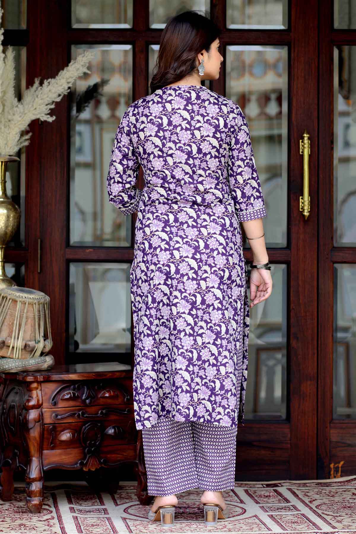 Purple Angrakha Kurta & Palazzo
