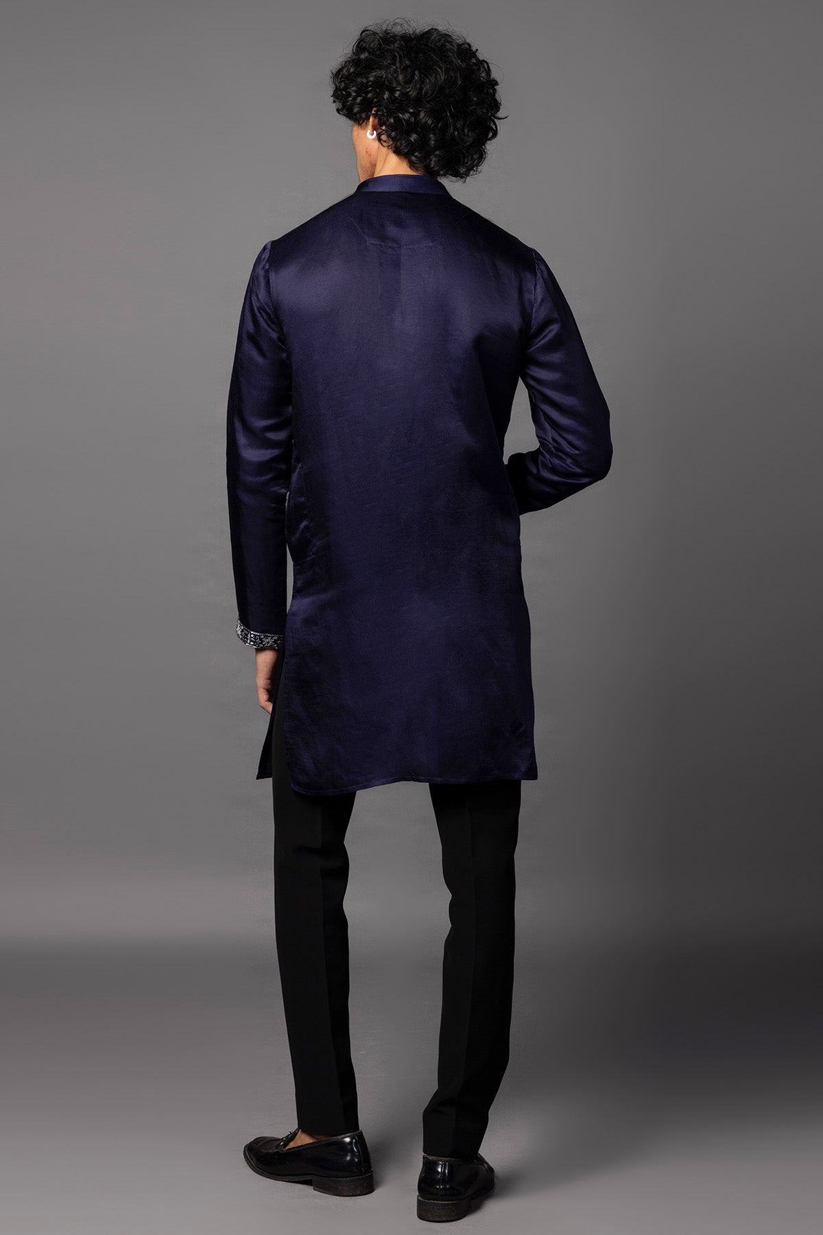 Purple Antique Work Kurta Set