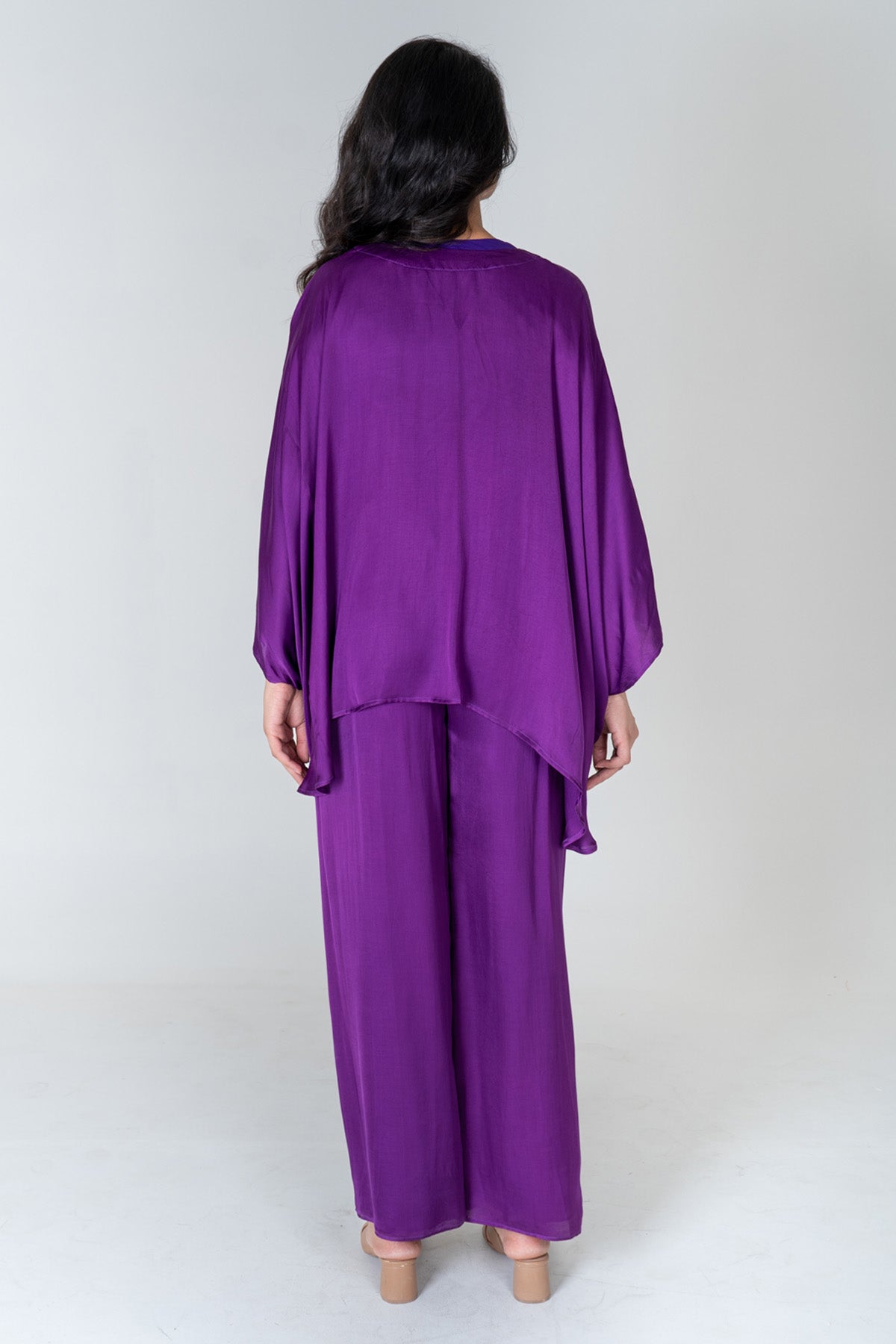 Purple Braided Kaftan Co-ord Set