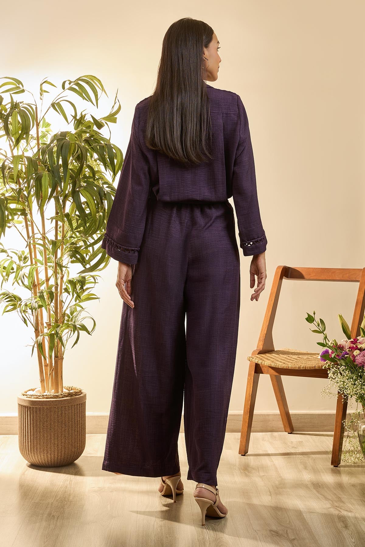 Purple Collar Shirt & Pants