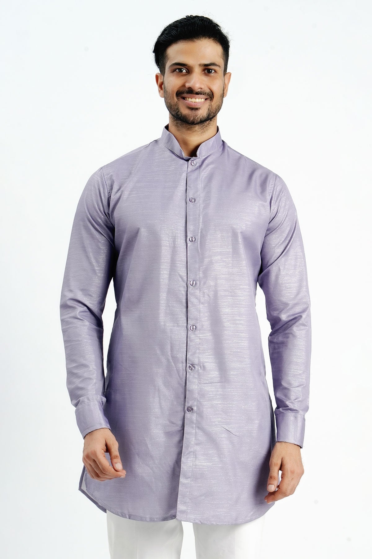 Buy Purple Cotton Zari Work Kurta for men by Aastha Fashion online available at scrollnshops