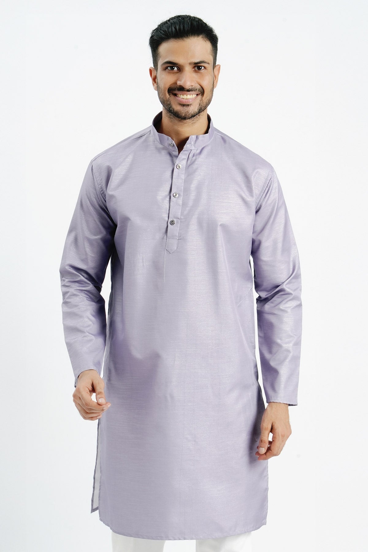Buy Purple Cotton Zari Worked Kurta for men by Aastha Fashion online available at scrollnshops