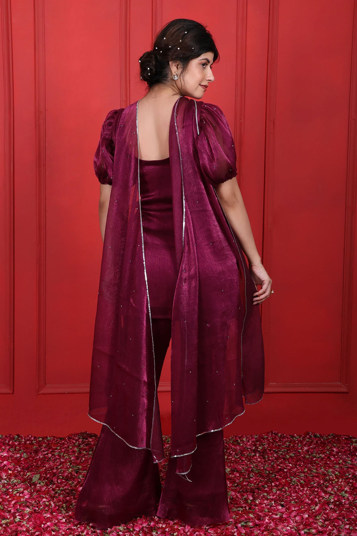 Purple Crush Tissue Lehenga Set