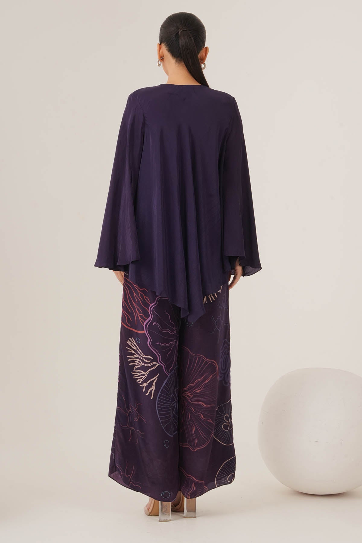 Purple Embroidered Top & Pants