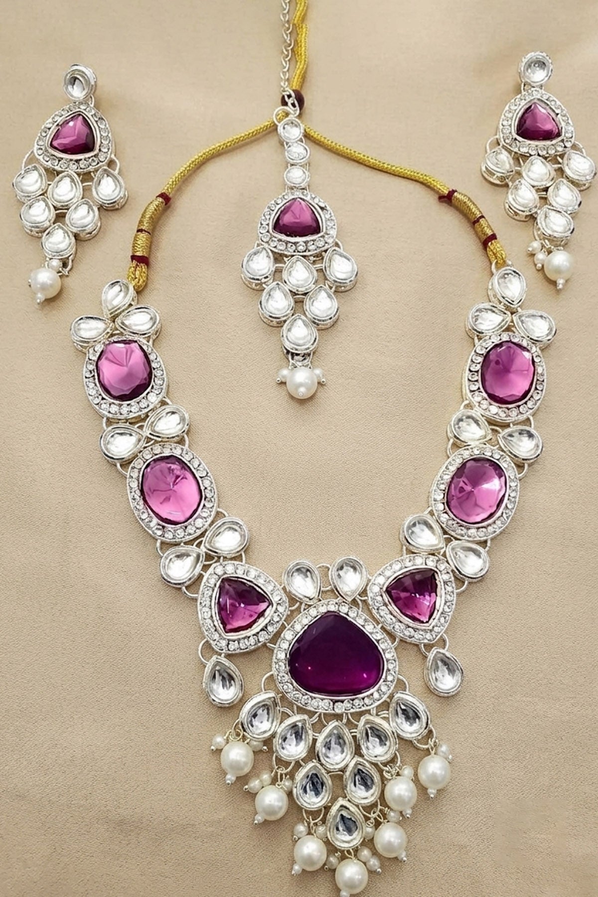 Purple Gemstone Jewellery Set