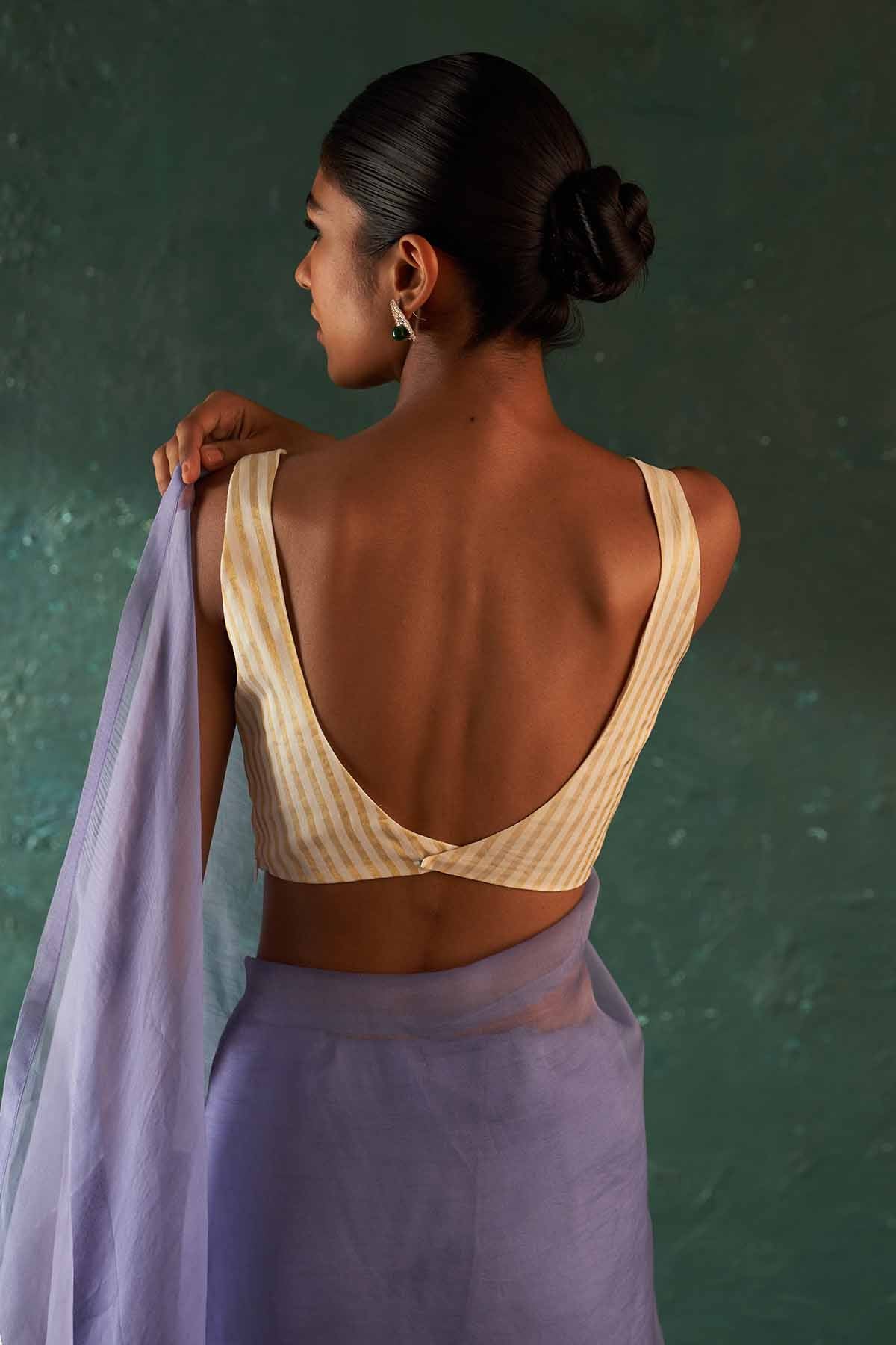 Purple Gota Embellished Saree