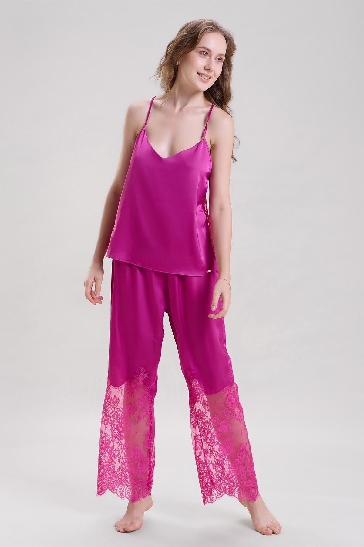 Buy Purple Lace Cami Top & Pants by Mysthelle for women online at ScrollnShops