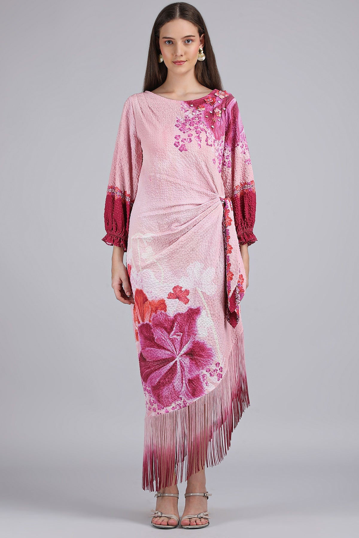 Buy Purple Lycra Asymmetric Dress for women by Mandira Wirk online available at scrollnshops