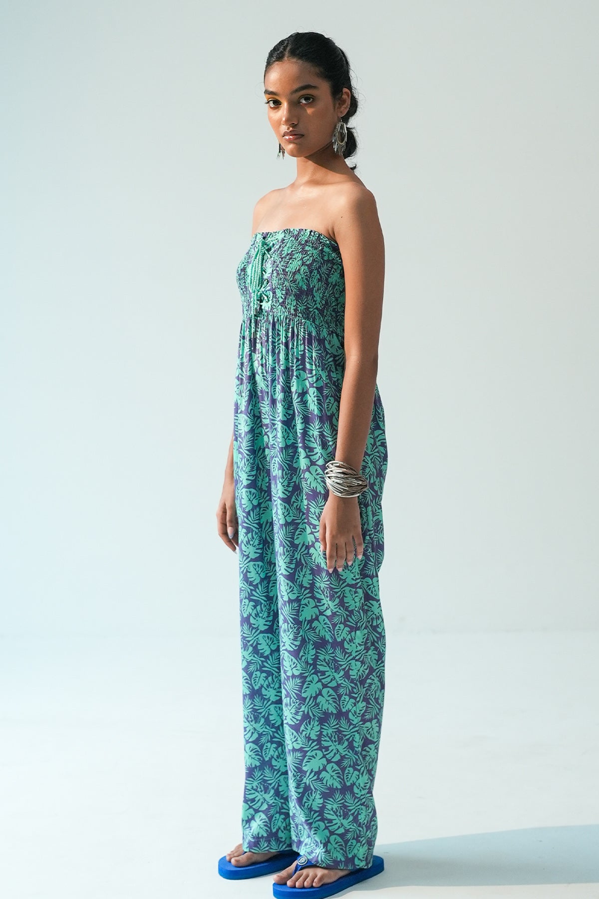 Purple Off-Shoulder Jumpsuit