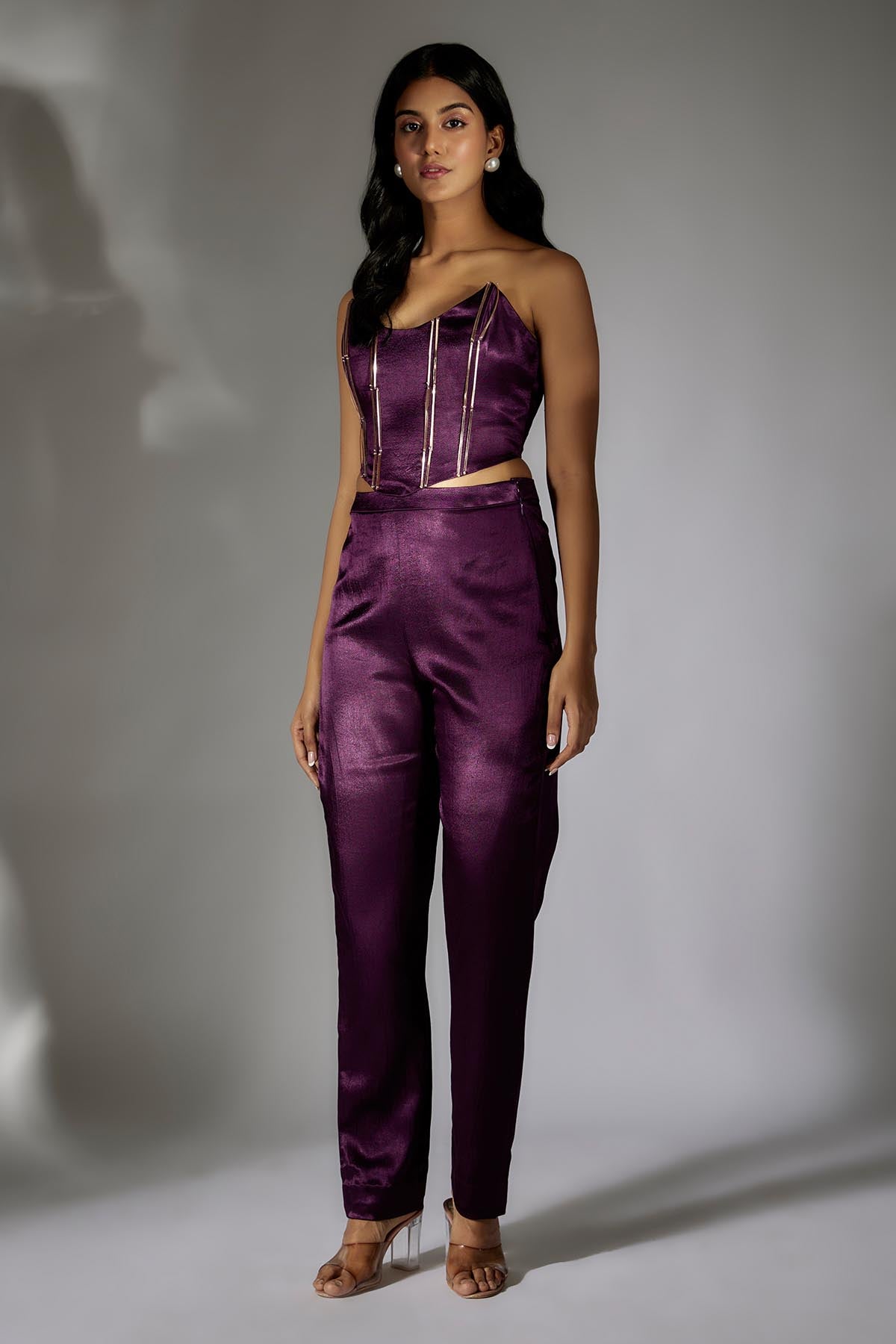 Purple Off Shoulder Top & Pants